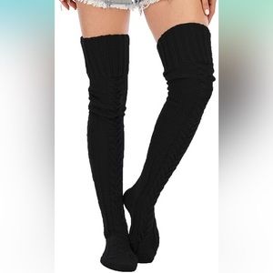 🆕 Cable Knit Over The Knee Thigh High Socks